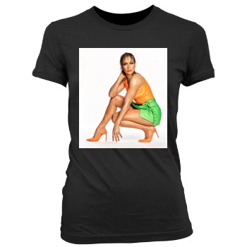 Jennifer Lopez Women's Junior Cut Crewneck T-Shirt