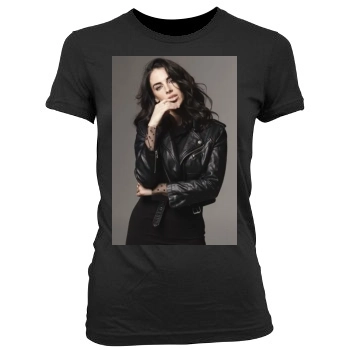 Jessica Lowndes Women's Junior Cut Crewneck T-Shirt