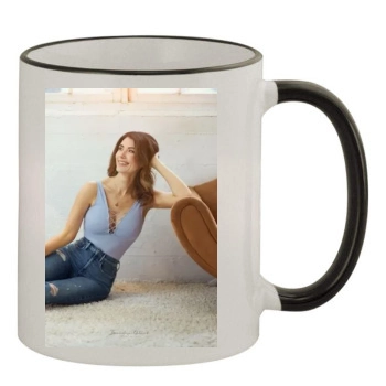 Jewel Staite 11oz Colored Rim & Handle Mug