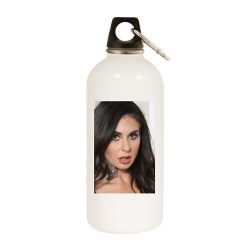 Joanna Angel White Water Bottle With Carabiner
