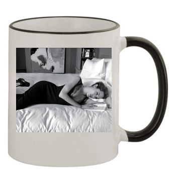 Angelina Jolie 11oz Colored Rim & Handle Mug