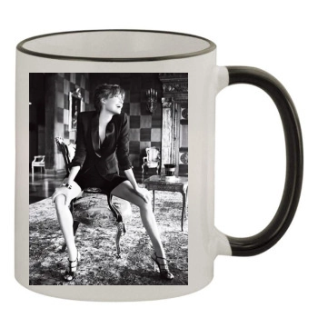 Angelina Jolie 11oz Colored Rim & Handle Mug