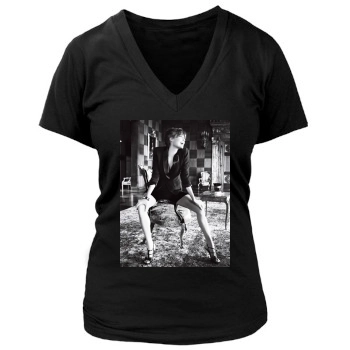 Angelina Jolie Women's Deep V-Neck TShirt