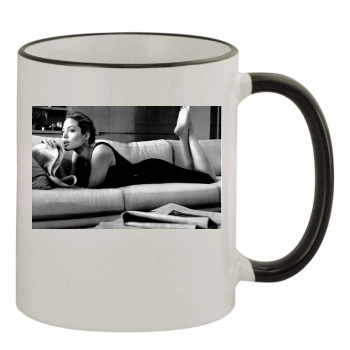 Angelina Jolie 11oz Colored Rim & Handle Mug