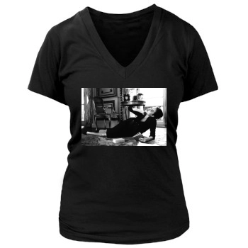 Angelina Jolie Women's Deep V-Neck TShirt