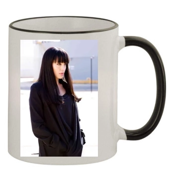 Angelina Jolie 11oz Colored Rim & Handle Mug