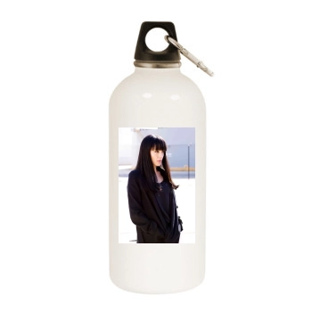 Angelina Jolie White Water Bottle With Carabiner