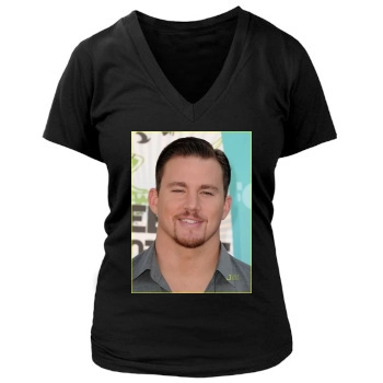 Channing Tatum Women's Deep V-Neck TShirt