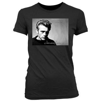 James Dean Women's Junior Cut Crewneck T-Shirt