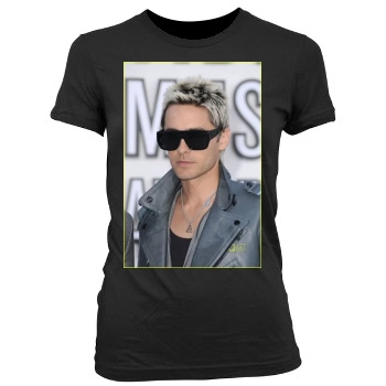 Jared Leto Women's Junior Cut Crewneck T-Shirt