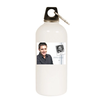 Jensen Ackles White Water Bottle With Carabiner