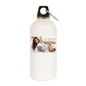 Jessica Alba White Water Bottle With Carabiner