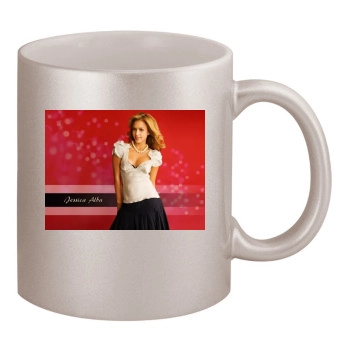 Jessica Alba 11oz Metallic Silver Mug