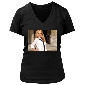 Blake Lively Women's Deep V-Neck TShirt