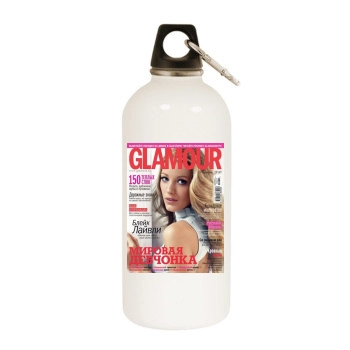 Blake Lively White Water Bottle With Carabiner