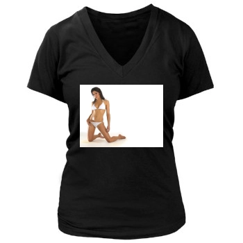 Emily Blunt Women's Deep V-Neck TShirt