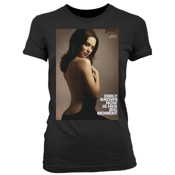 Emily Blunt Women's Junior Cut Crewneck T-Shirt