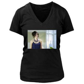 Emily Blunt Women's Deep V-Neck TShirt
