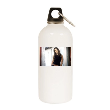 Evangeline Lilly White Water Bottle With Carabiner