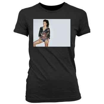 Evangeline Lilly Women's Junior Cut Crewneck T-Shirt