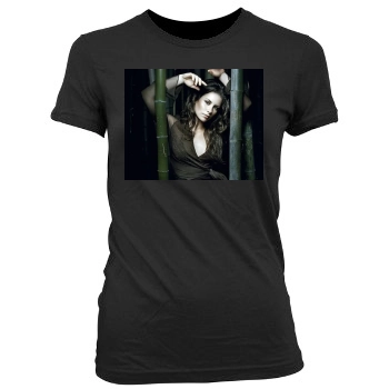 Evangeline Lilly Women's Junior Cut Crewneck T-Shirt