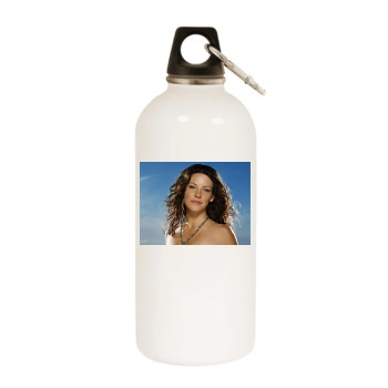 Evangeline Lilly White Water Bottle With Carabiner