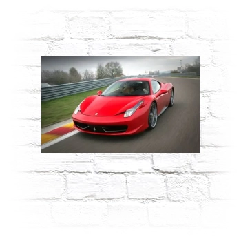 Ferrari 458 Italia Metal Wall Art