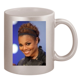 Janet Jackson 11oz Metallic Silver Mug