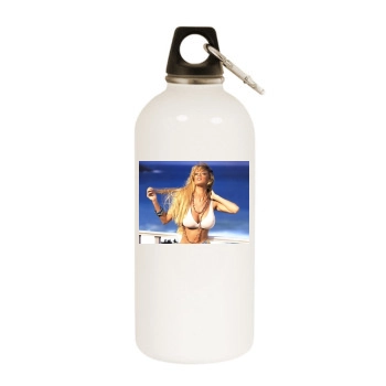 Jenna Jameson White Water Bottle With Carabiner