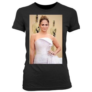 Jennifer Lopez Women's Junior Cut Crewneck T-Shirt