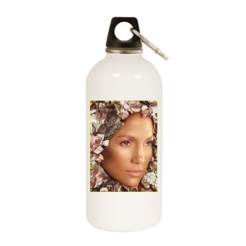 Jennifer Lopez White Water Bottle With Carabiner