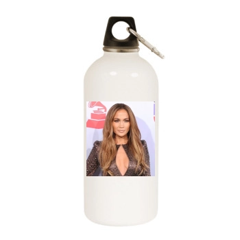 Jennifer Lopez White Water Bottle With Carabiner