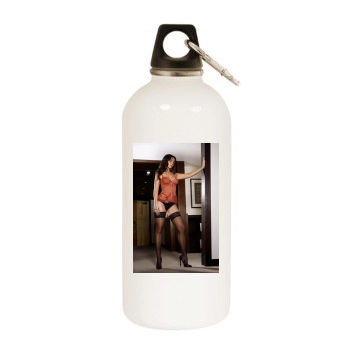 Jennifer Metcalfe White Water Bottle With Carabiner