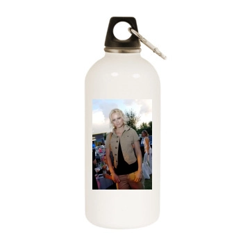 Franziska Knuppe White Water Bottle With Carabiner