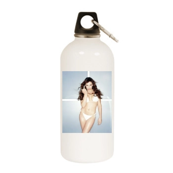 Krista Allen White Water Bottle With Carabiner