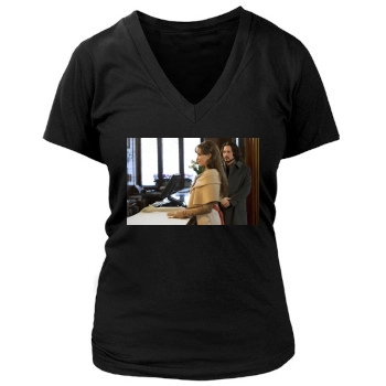 Angelina Jolie Women's Deep V-Neck TShirt