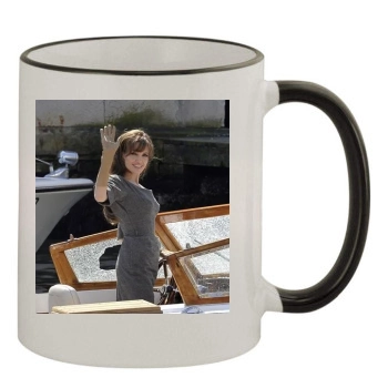 Angelina Jolie 11oz Colored Rim & Handle Mug