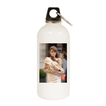 Angelina Jolie White Water Bottle With Carabiner