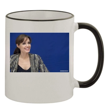 Angelina Jolie 11oz Colored Rim & Handle Mug