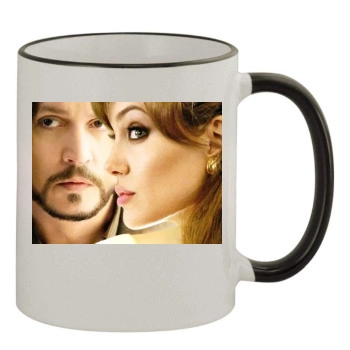 Angelina Jolie 11oz Colored Rim & Handle Mug