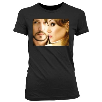 Angelina Jolie Women's Junior Cut Crewneck T-Shirt