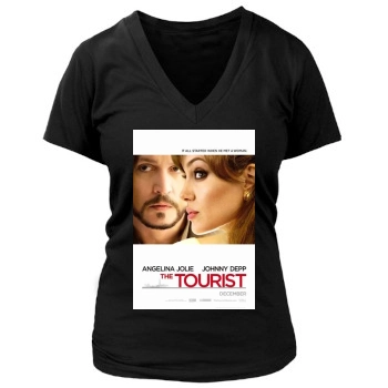 Angelina Jolie Women's Deep V-Neck TShirt