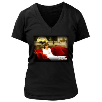 Angelina Jolie Women's Deep V-Neck TShirt