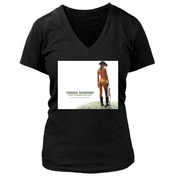 Cameron Richardson Women's Deep V-Neck TShirt