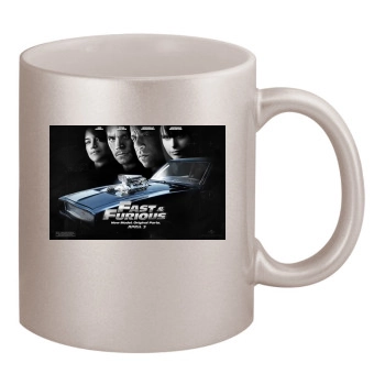 Fast Five 11oz Metallic Silver Mug