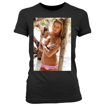 Brooklyn Decker Women's Junior Cut Crewneck T-Shirt