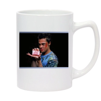 Brad Pitt 14oz White Statesman Mug