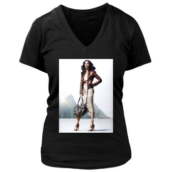 Christy Turlington Women's Deep V-Neck TShirt