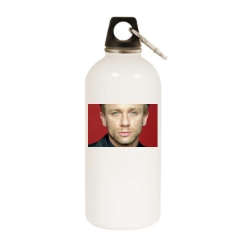 Daniel Craig White Water Bottle With Carabiner