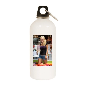 Heidi Montag White Water Bottle With Carabiner